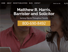 Tablet Screenshot of matthewrharrislawyer.com
